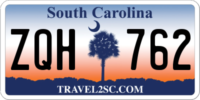 SC license plate ZQH762