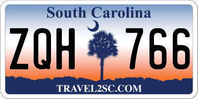 SC license plate ZQH766