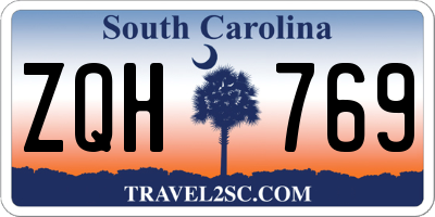 SC license plate ZQH769