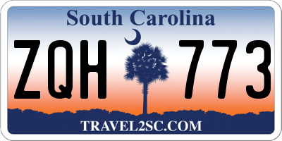 SC license plate ZQH773