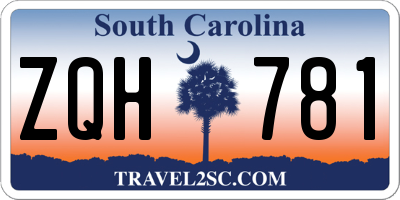 SC license plate ZQH781