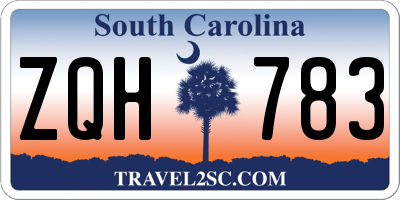 SC license plate ZQH783