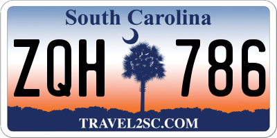 SC license plate ZQH786