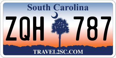 SC license plate ZQH787