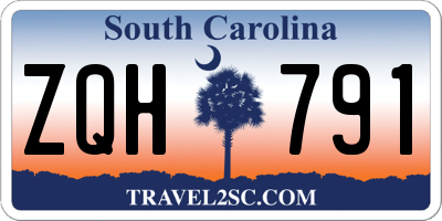 SC license plate ZQH791