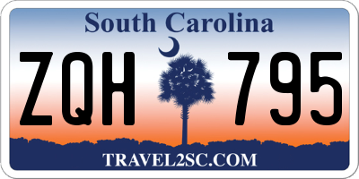 SC license plate ZQH795