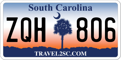 SC license plate ZQH806