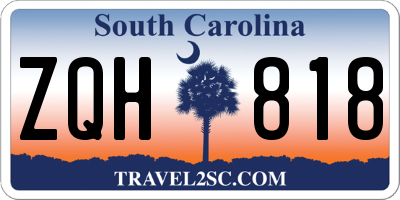 SC license plate ZQH818