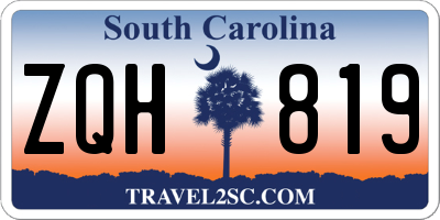 SC license plate ZQH819