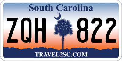SC license plate ZQH822