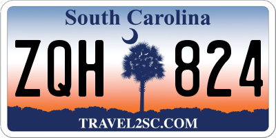 SC license plate ZQH824