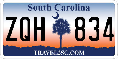 SC license plate ZQH834