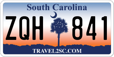 SC license plate ZQH841