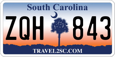 SC license plate ZQH843