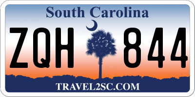 SC license plate ZQH844
