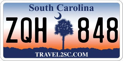 SC license plate ZQH848