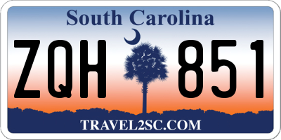 SC license plate ZQH851