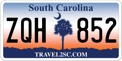 SC license plate ZQH852