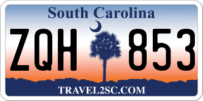 SC license plate ZQH853