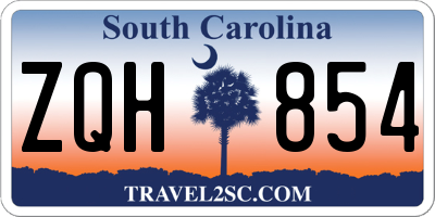 SC license plate ZQH854
