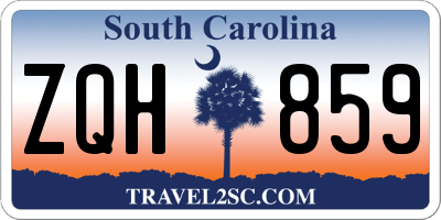 SC license plate ZQH859