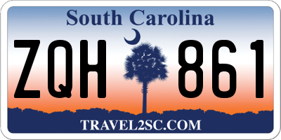 SC license plate ZQH861