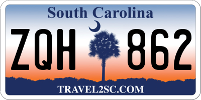 SC license plate ZQH862