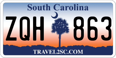 SC license plate ZQH863