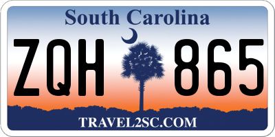 SC license plate ZQH865