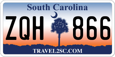 SC license plate ZQH866
