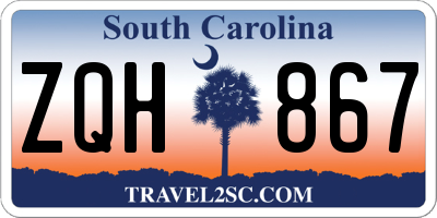 SC license plate ZQH867