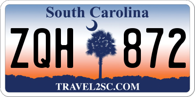 SC license plate ZQH872