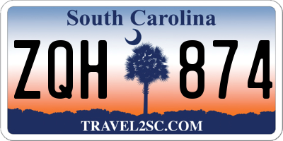 SC license plate ZQH874