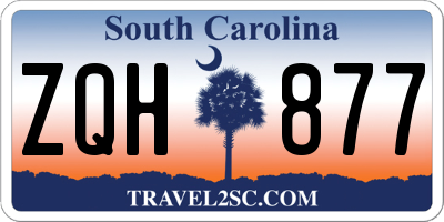 SC license plate ZQH877