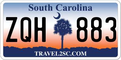 SC license plate ZQH883