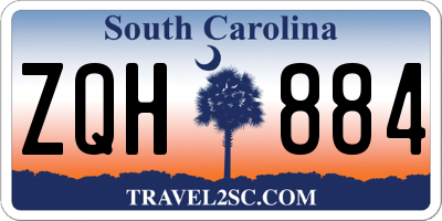SC license plate ZQH884