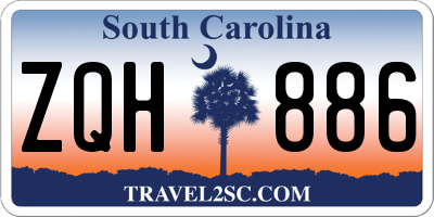SC license plate ZQH886