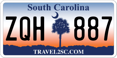 SC license plate ZQH887