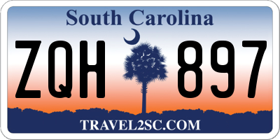 SC license plate ZQH897
