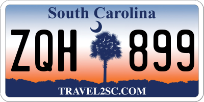 SC license plate ZQH899