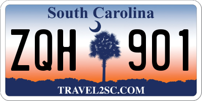 SC license plate ZQH901