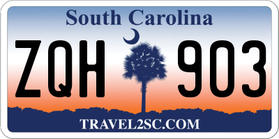 SC license plate ZQH903
