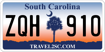 SC license plate ZQH910