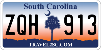 SC license plate ZQH913