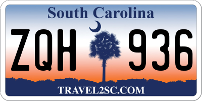 SC license plate ZQH936