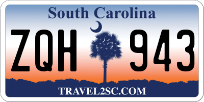 SC license plate ZQH943