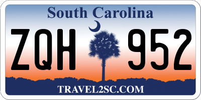 SC license plate ZQH952