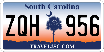 SC license plate ZQH956