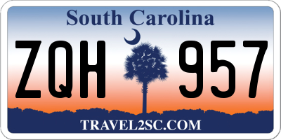 SC license plate ZQH957