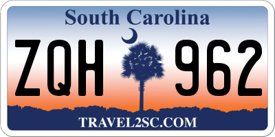 SC license plate ZQH962